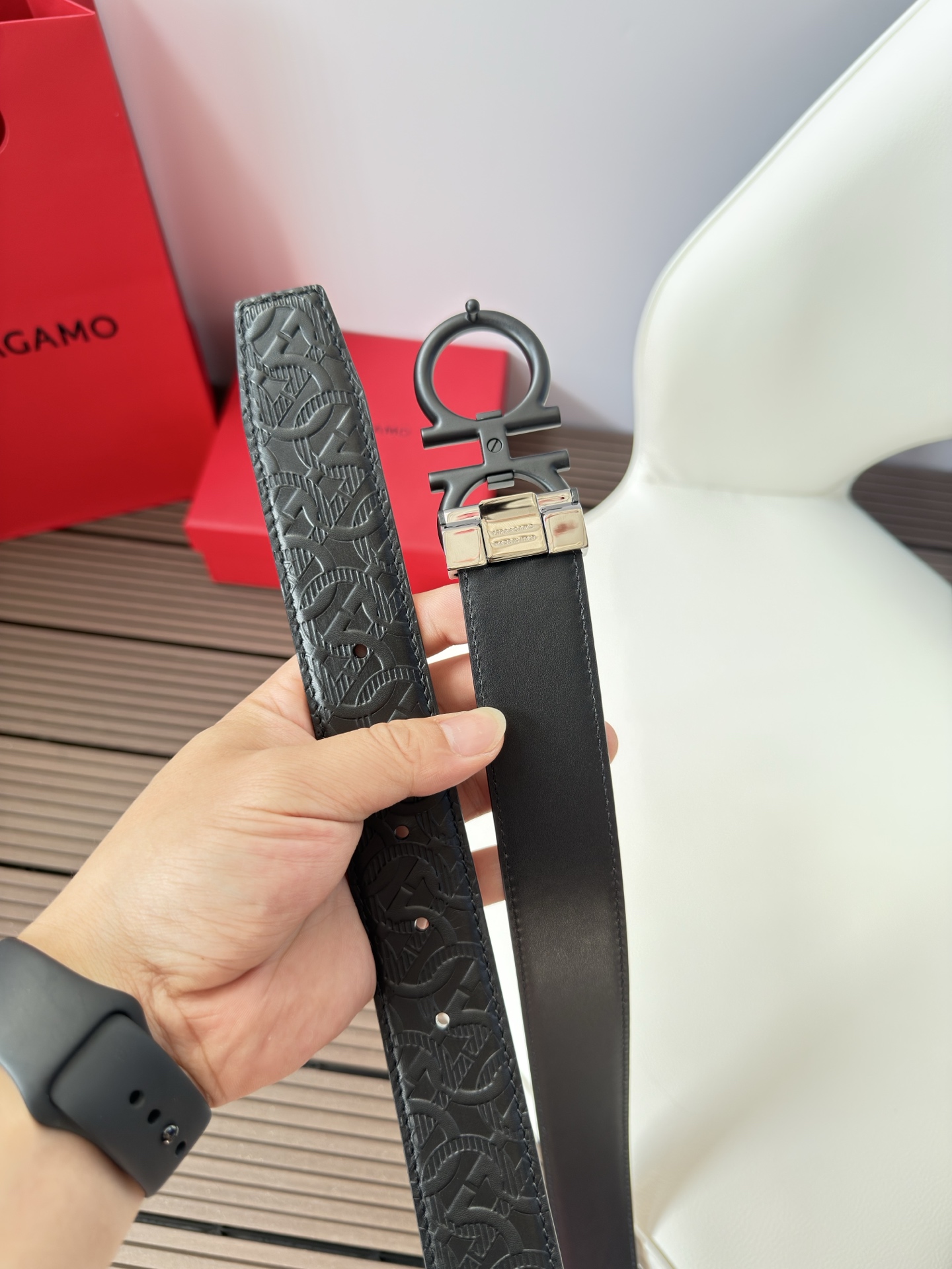 菲拉格慕3.5cm 原厂皮料.精密黄铜五金升级版、正品厂IP电镀！原版搭配、