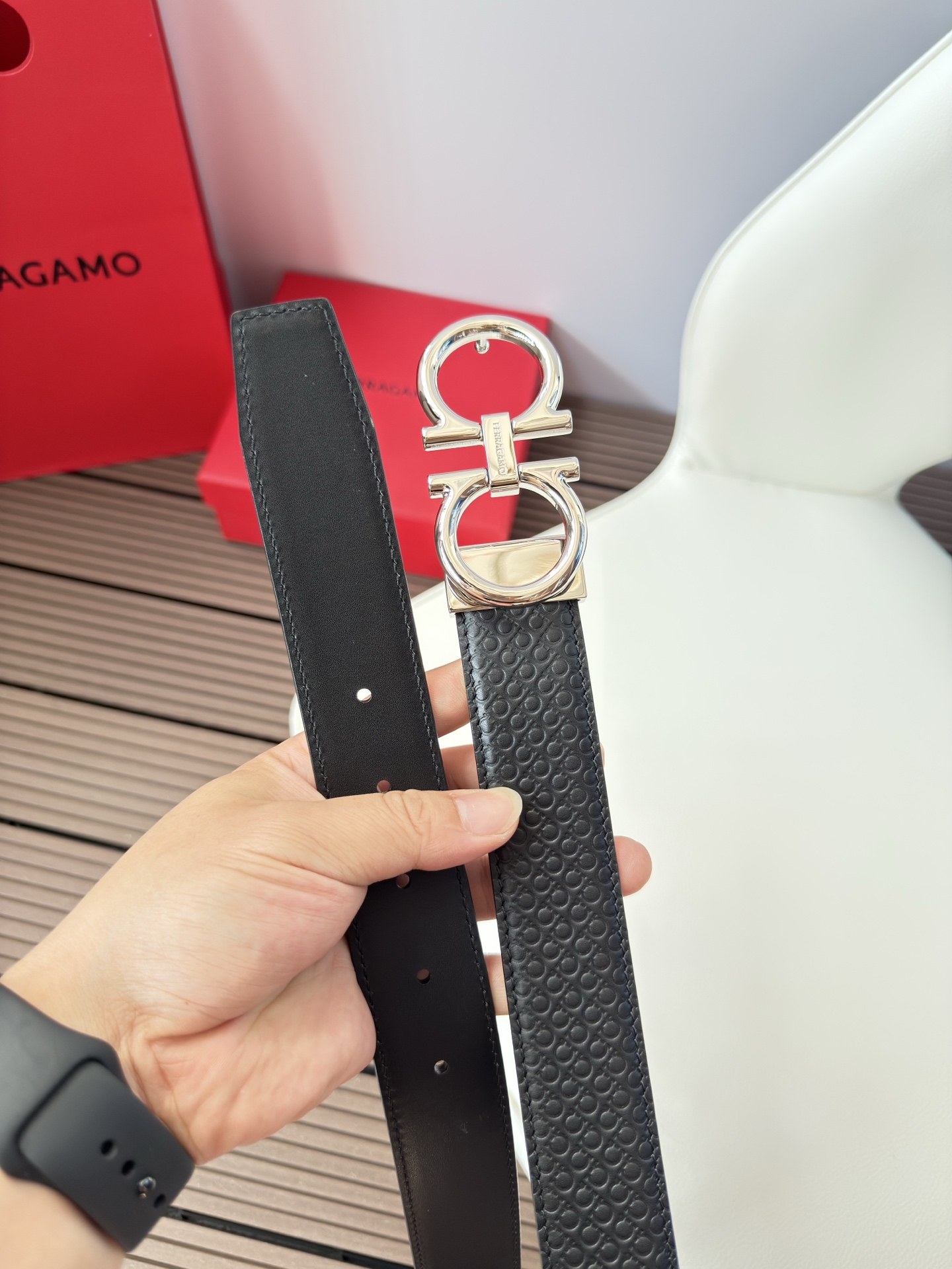 菲拉格慕3.5cm 原厂皮料.精密黄铜五金升级版、正品厂IP电镀！原版搭配、