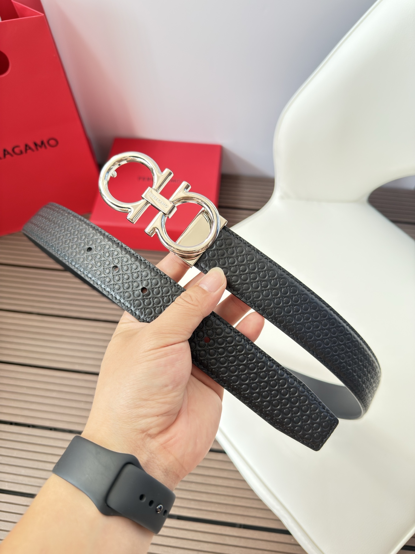 菲拉格慕3.5cm 原厂皮料.精密黄铜五金升级版、正品厂IP电镀！原版搭配、