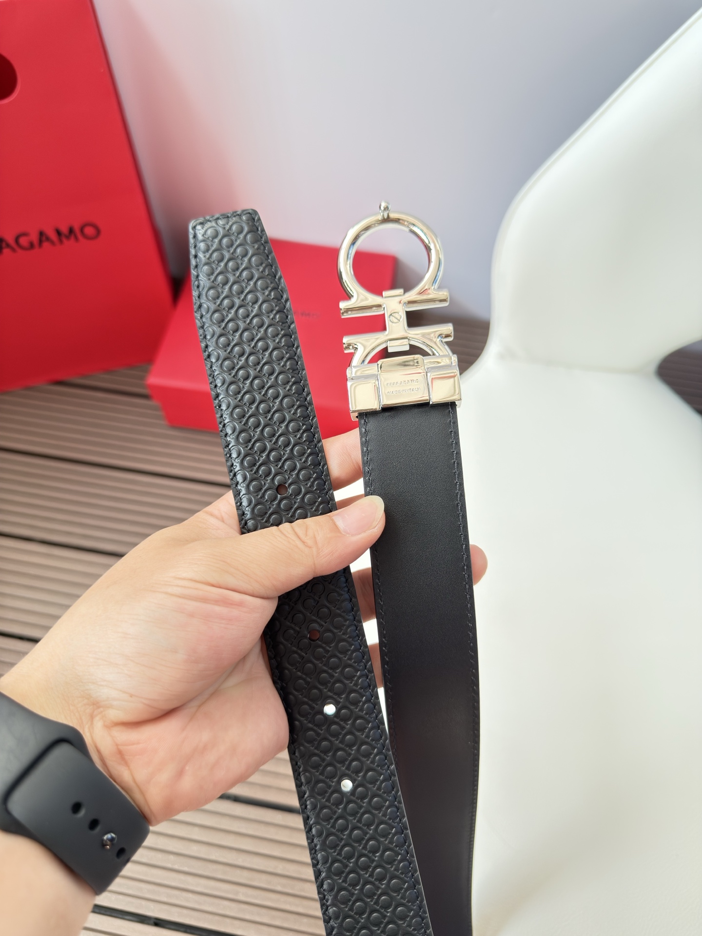 菲拉格慕3.5cm 原厂皮料.精密黄铜五金升级版、正品厂IP电镀！原版搭配、