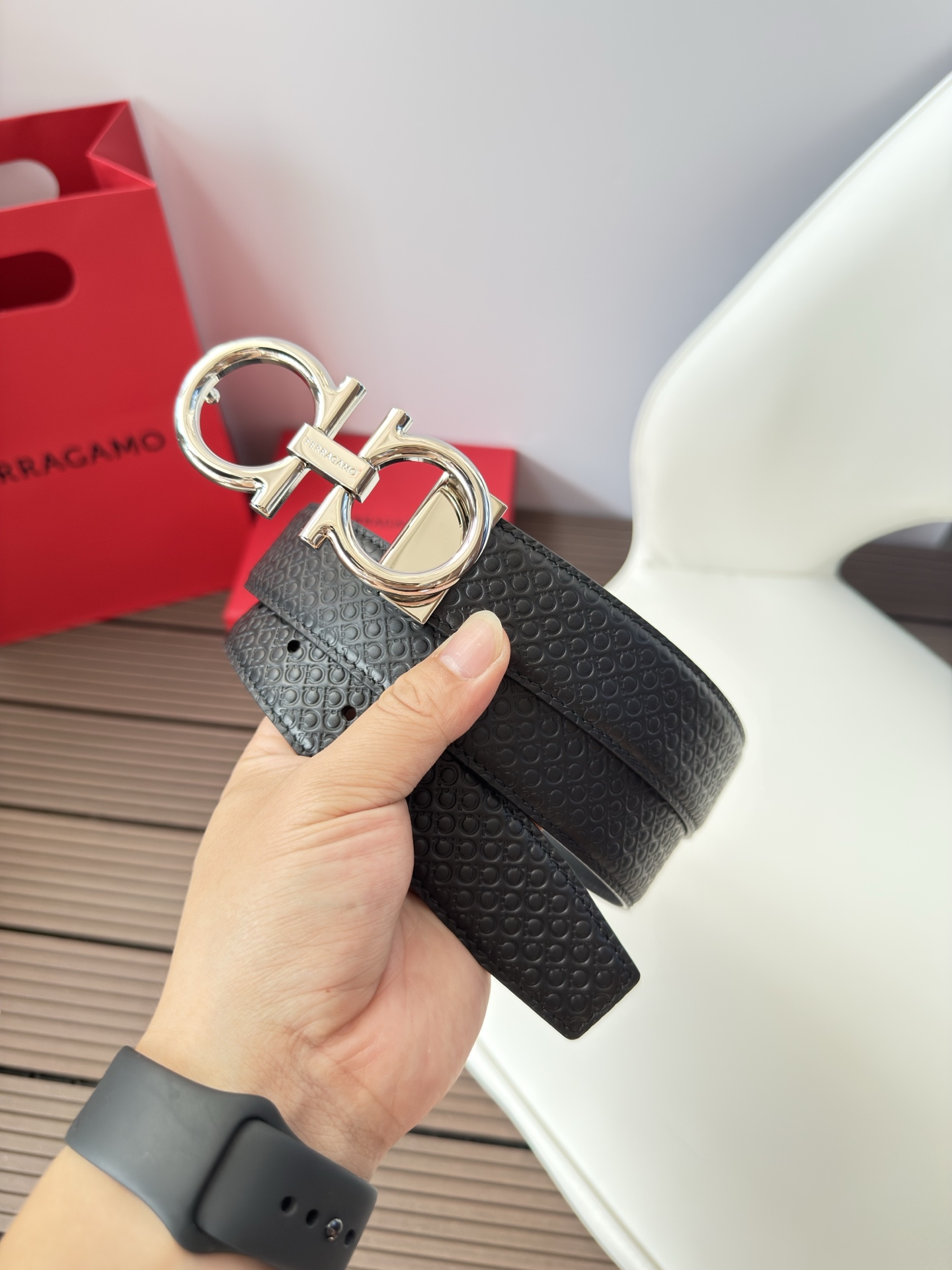 菲拉格慕3.5cm 原厂皮料.精密黄铜五金升级版、正品厂IP电镀！原版搭配、