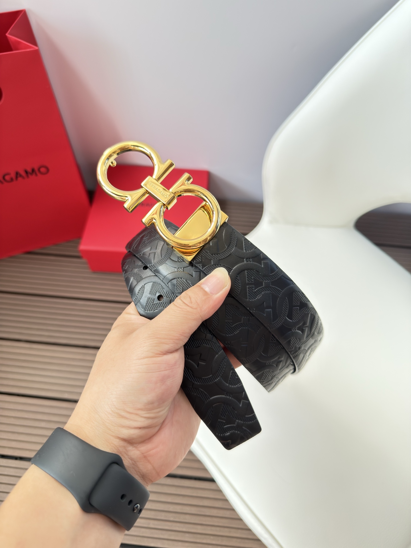 菲拉格慕3.5cm 原厂皮料.精密黄铜五金升级版、正品厂IP电镀！原版搭配、