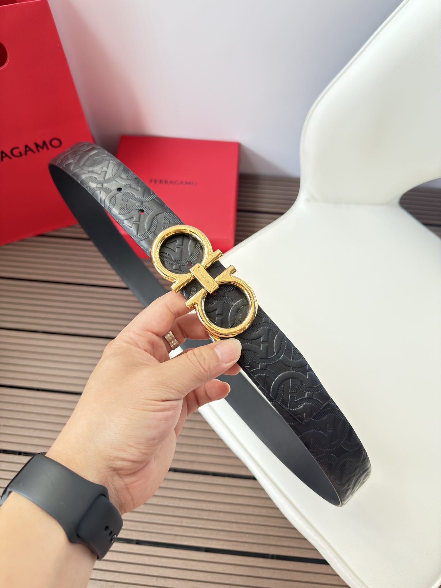 菲拉格慕3.5cm 原厂皮料.精密黄铜五金升级版、正品厂IP电镀！原版搭配、