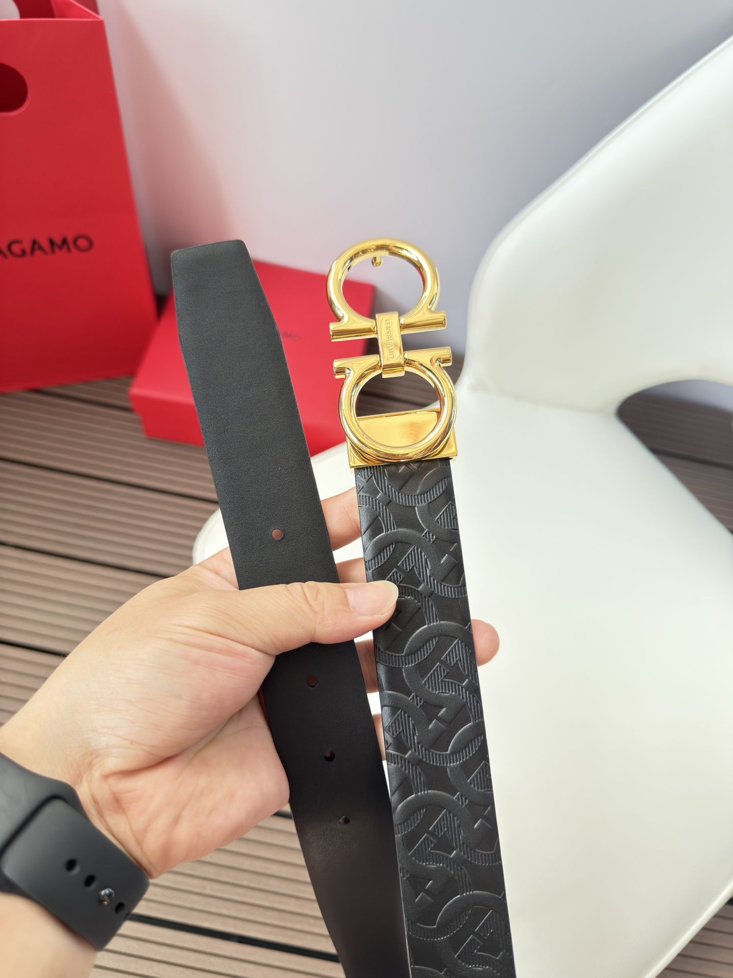 菲拉格慕3.5cm 原厂皮料.精密黄铜五金升级版、正品厂IP电镀！原版搭配、