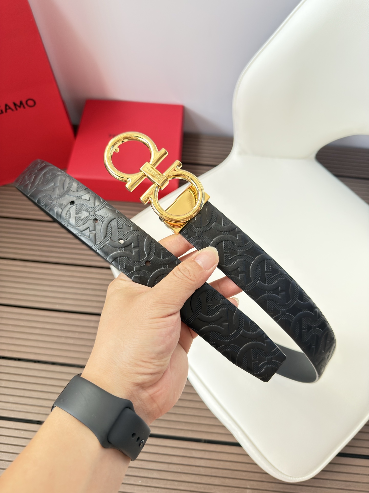 菲拉格慕3.5cm 原厂皮料.精密黄铜五金升级版、正品厂IP电镀！原版搭配、