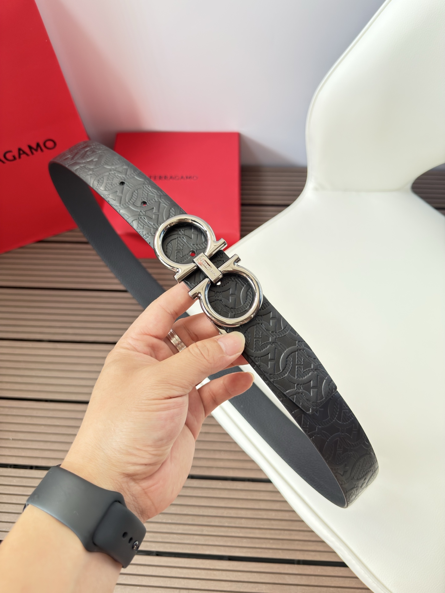 菲拉格慕3.5cm 原厂皮料.精密黄铜五金升级版、正品厂IP电镀！原版搭配、