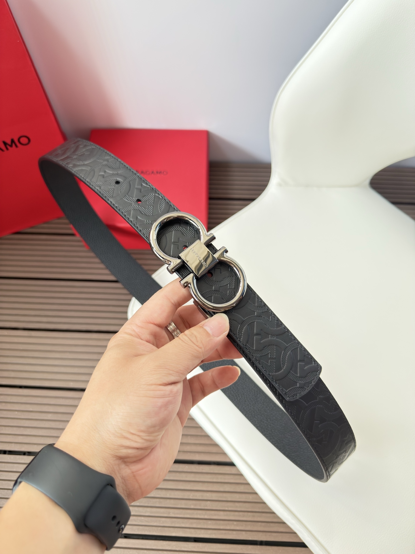 菲拉格慕3.5cm 原厂皮料.精密黄铜五金升级版、正品厂IP电镀！原版搭配、