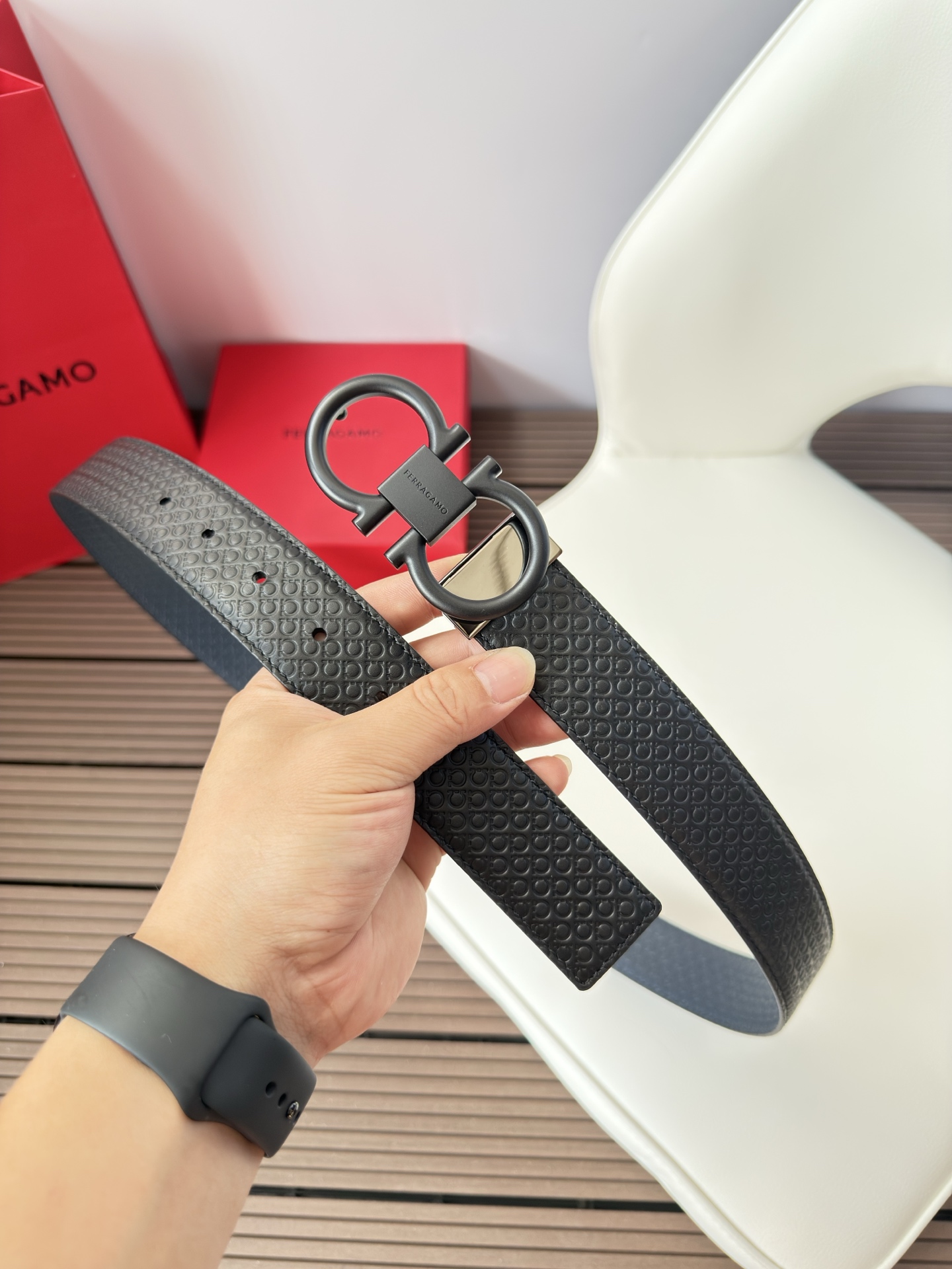 菲拉格慕3.5cm 原厂皮料.精密黄铜五金升级版、正品厂IP电镀！原版搭配、