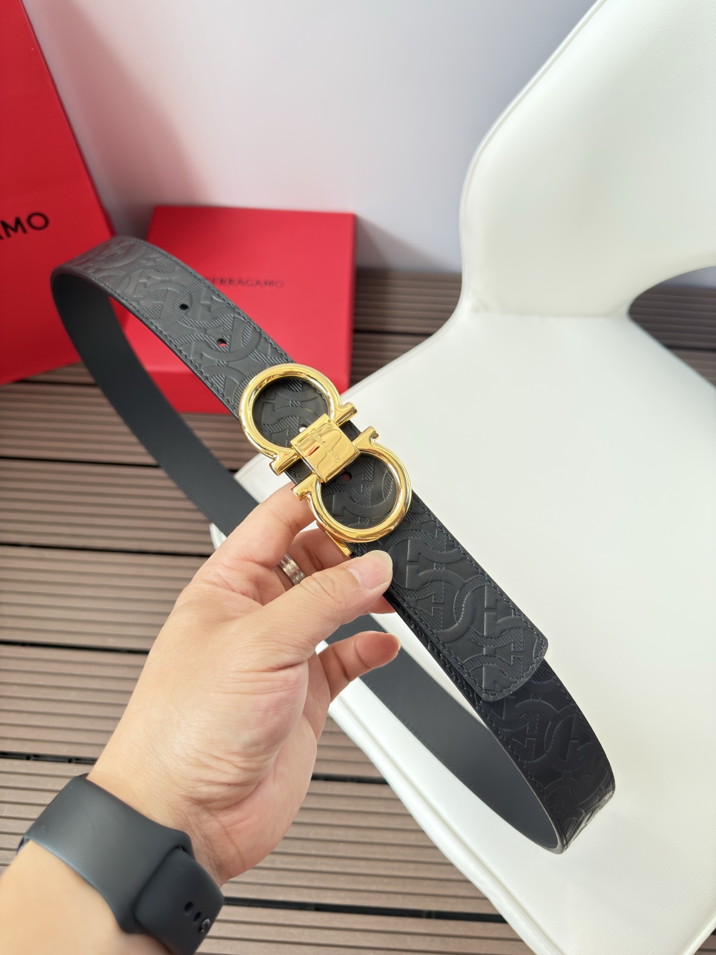 菲拉格慕3.5cm 原厂皮料.精密黄铜五金升级版、正品厂IP电镀！原版搭配、