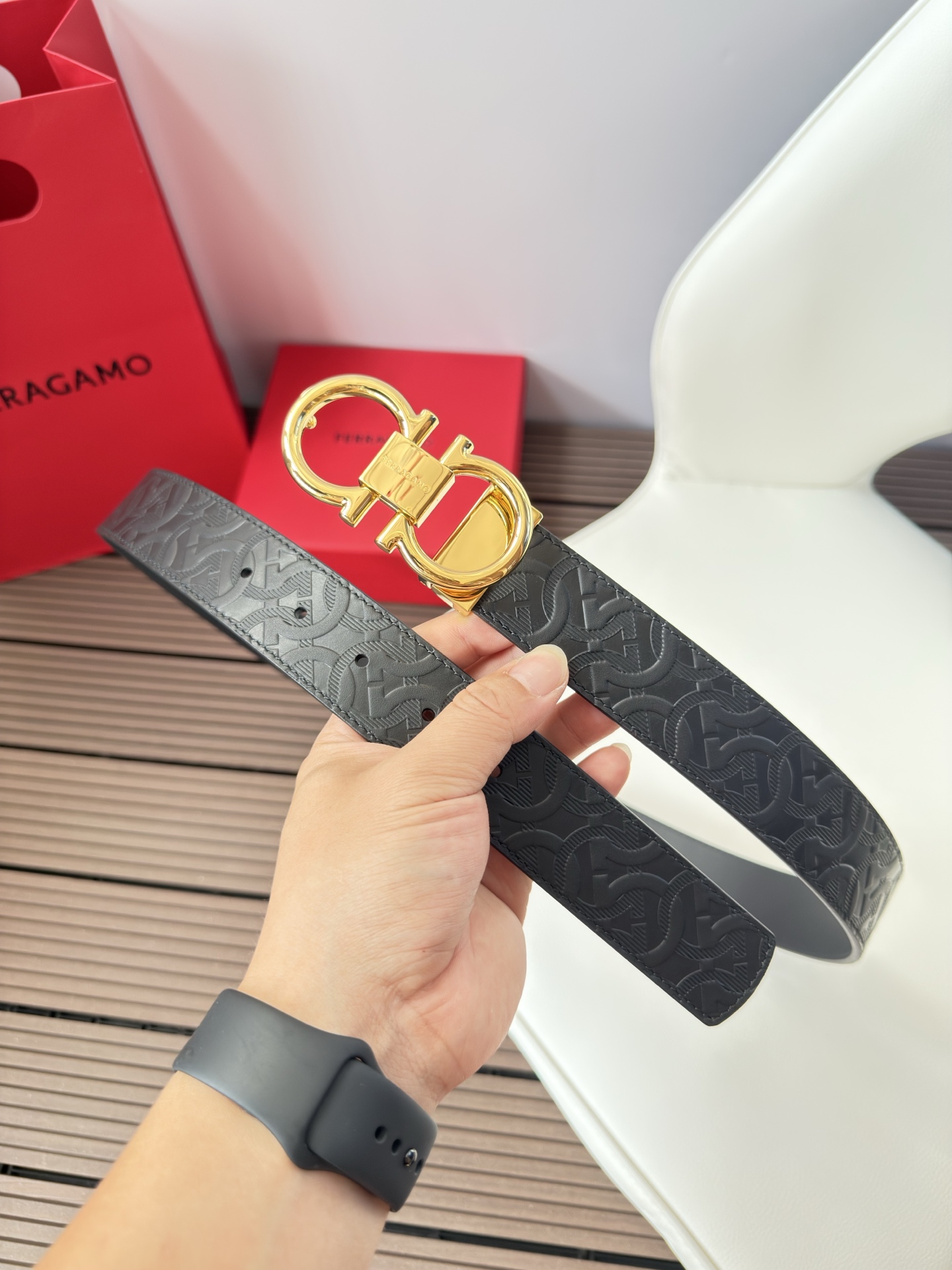 菲拉格慕3.5cm 原厂皮料.精密黄铜五金升级版、正品厂IP电镀！原版搭配、