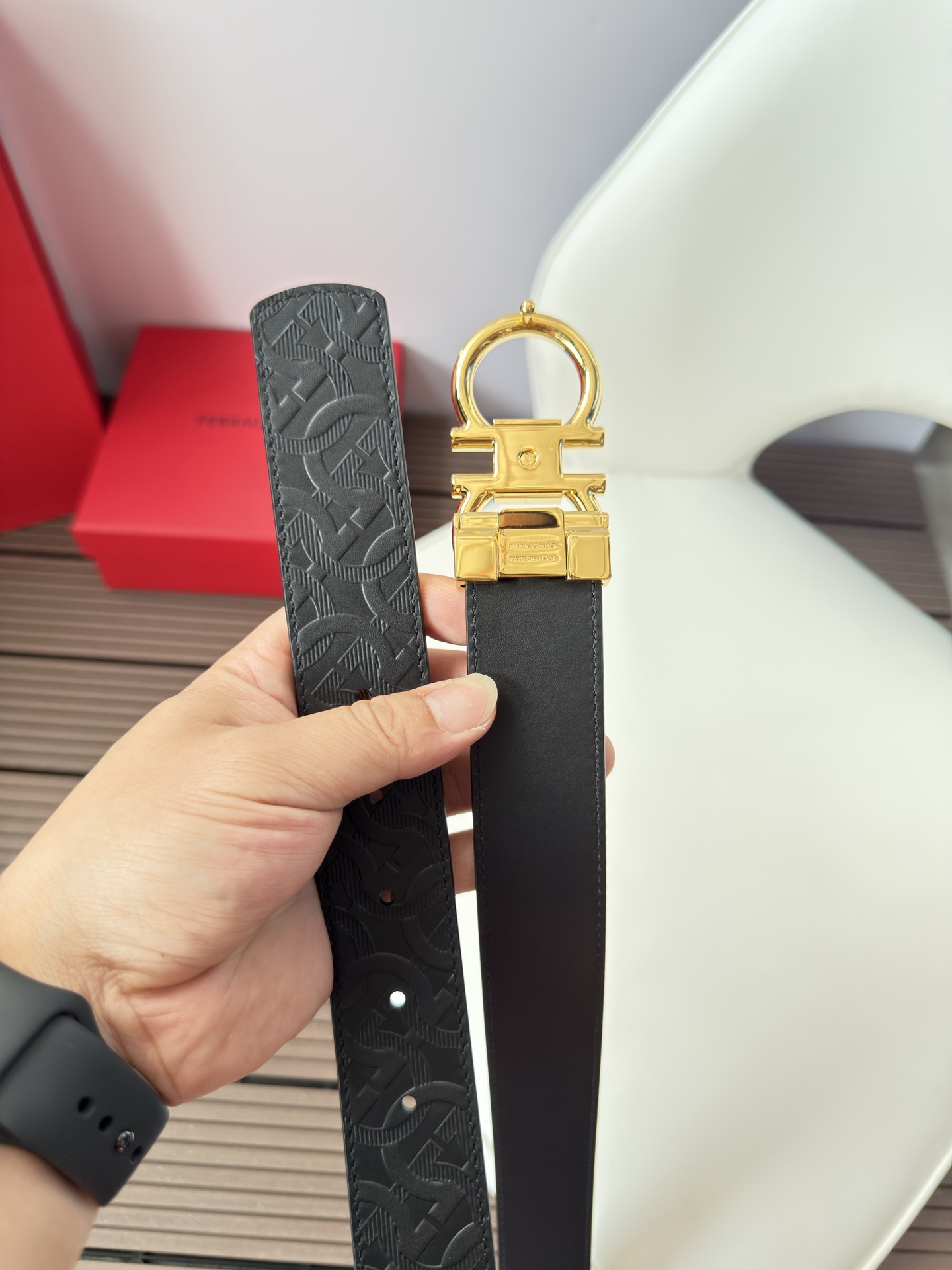 菲拉格慕3.5cm 原厂皮料.精密黄铜五金升级版、正品厂IP电镀！原版搭配、