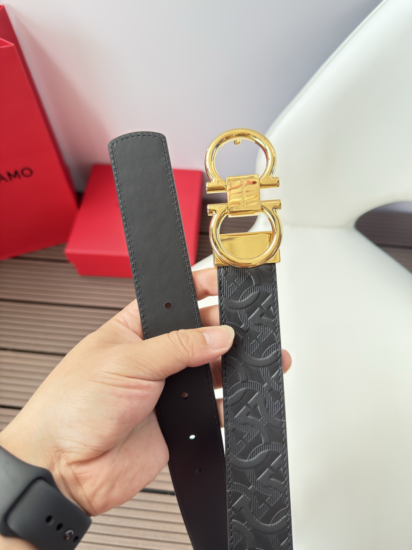 菲拉格慕3.5cm 原厂皮料.精密黄铜五金升级版、正品厂IP电镀！原版搭配、