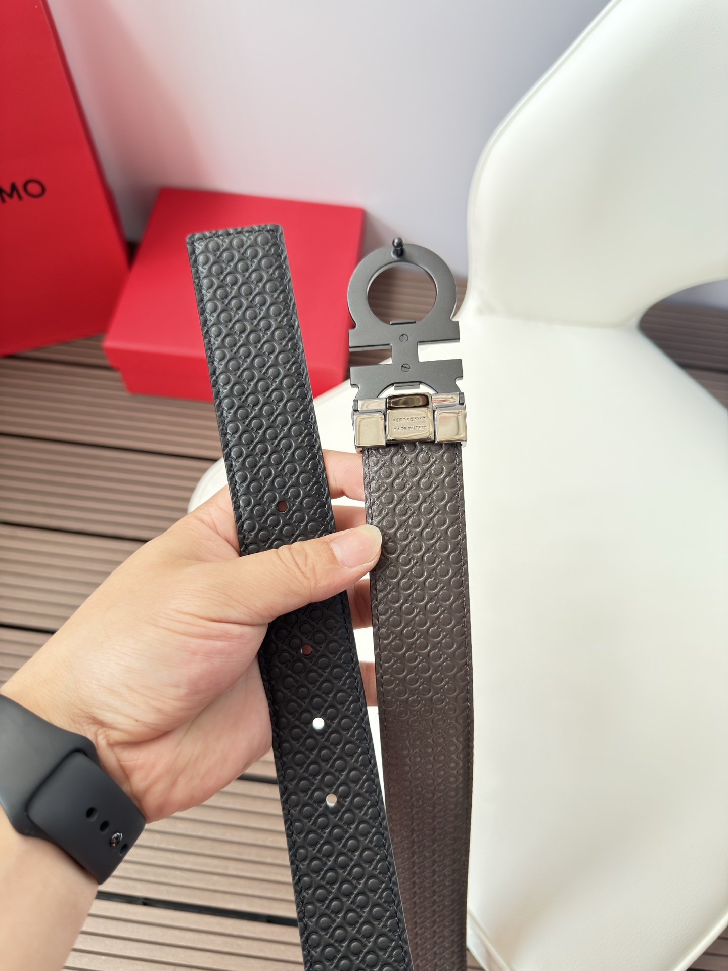 菲拉格慕3.5cm 原厂皮料.精密黄铜五金升级版、正品厂IP电镀！原版搭配、