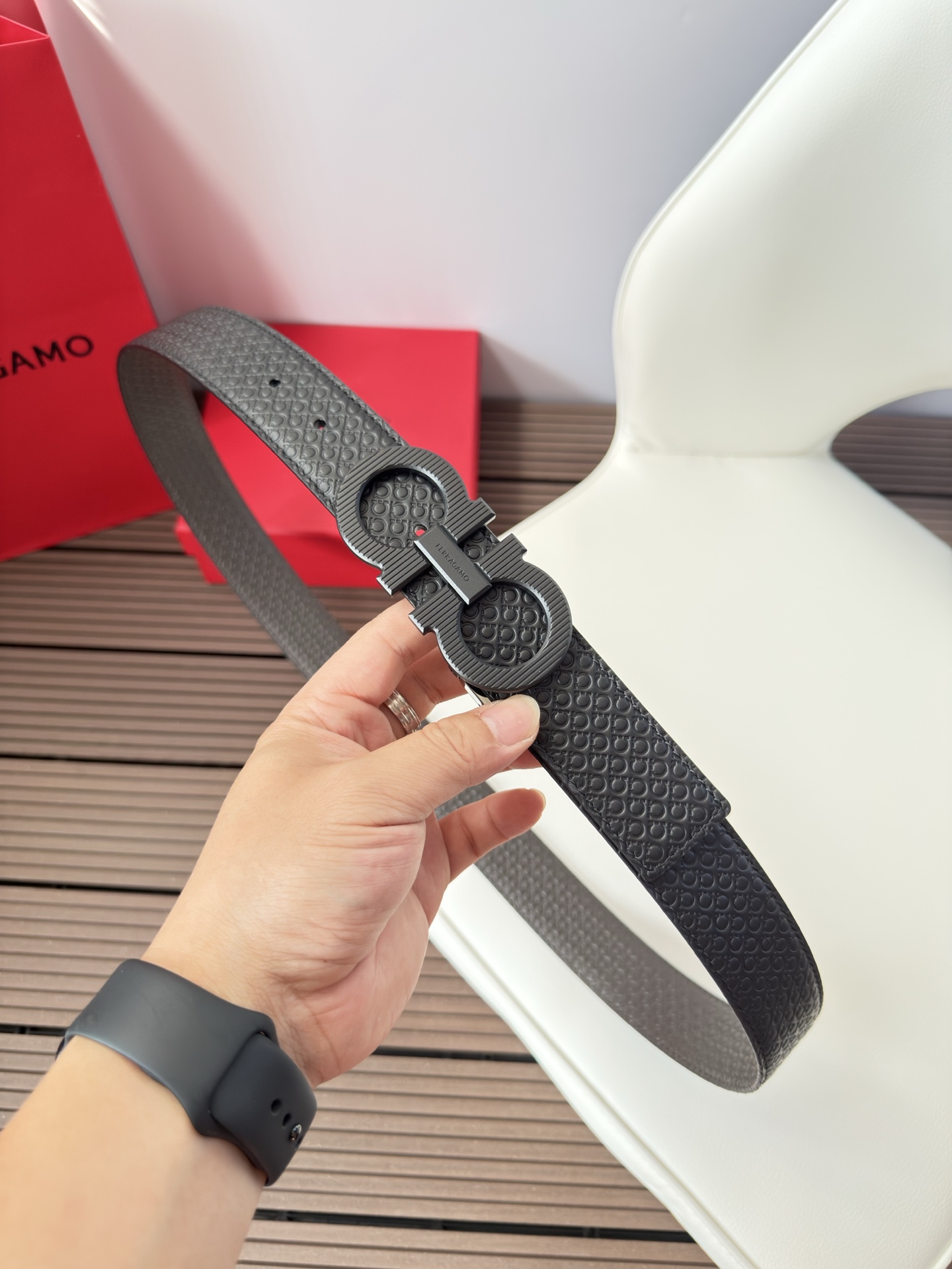 菲拉格慕3.5cm 原厂皮料.精密黄铜五金升级版、正品厂IP电镀！原版搭配、