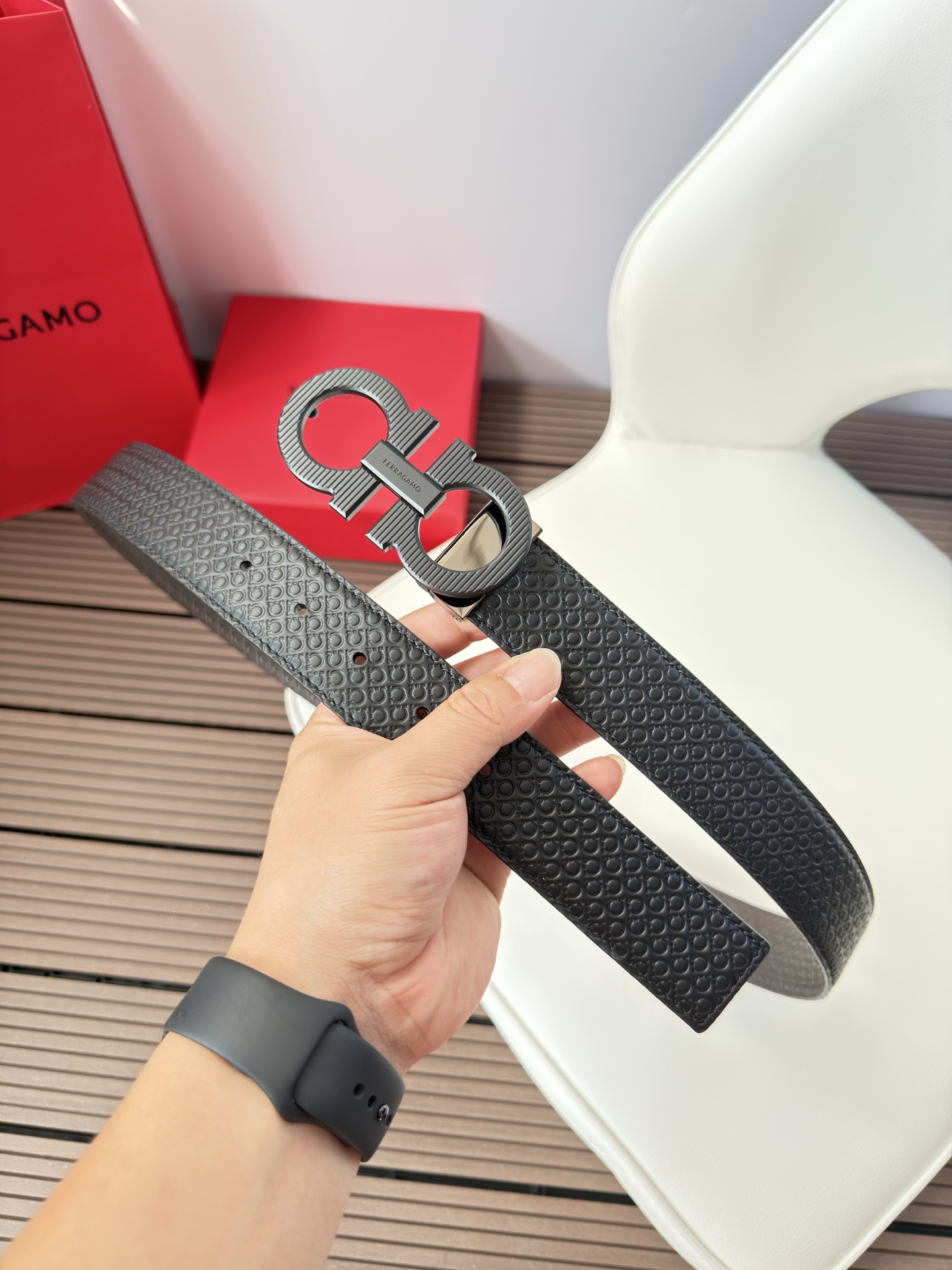 菲拉格慕3.5cm 原厂皮料.精密黄铜五金升级版、正品厂IP电镀！原版搭配、