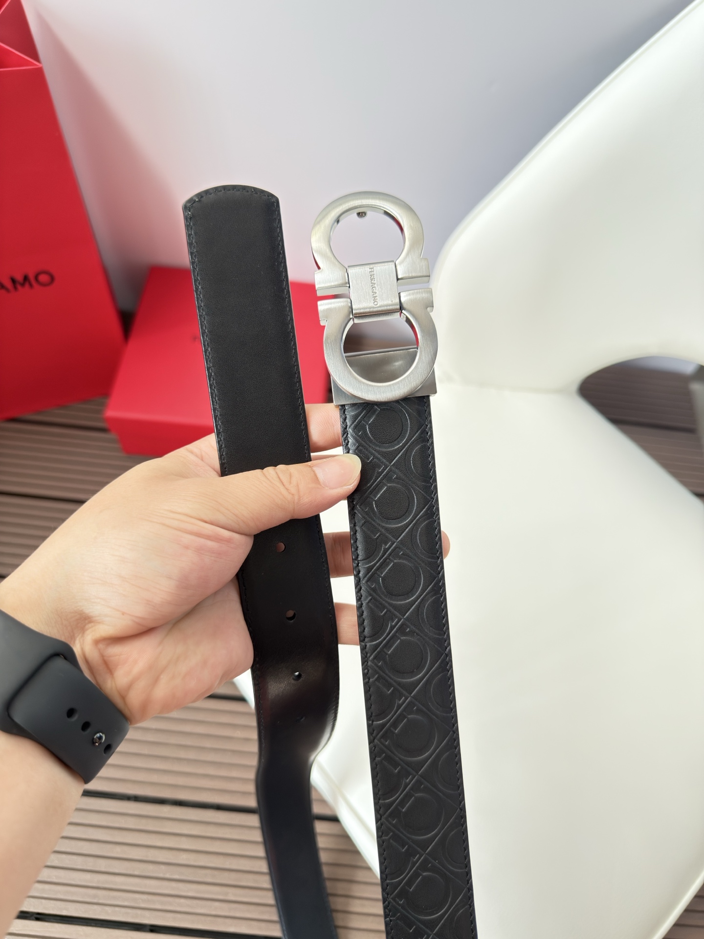 菲拉格慕3.5cm 原厂皮料.精密黄铜五金升级版、正品厂IP电镀！原版搭配、