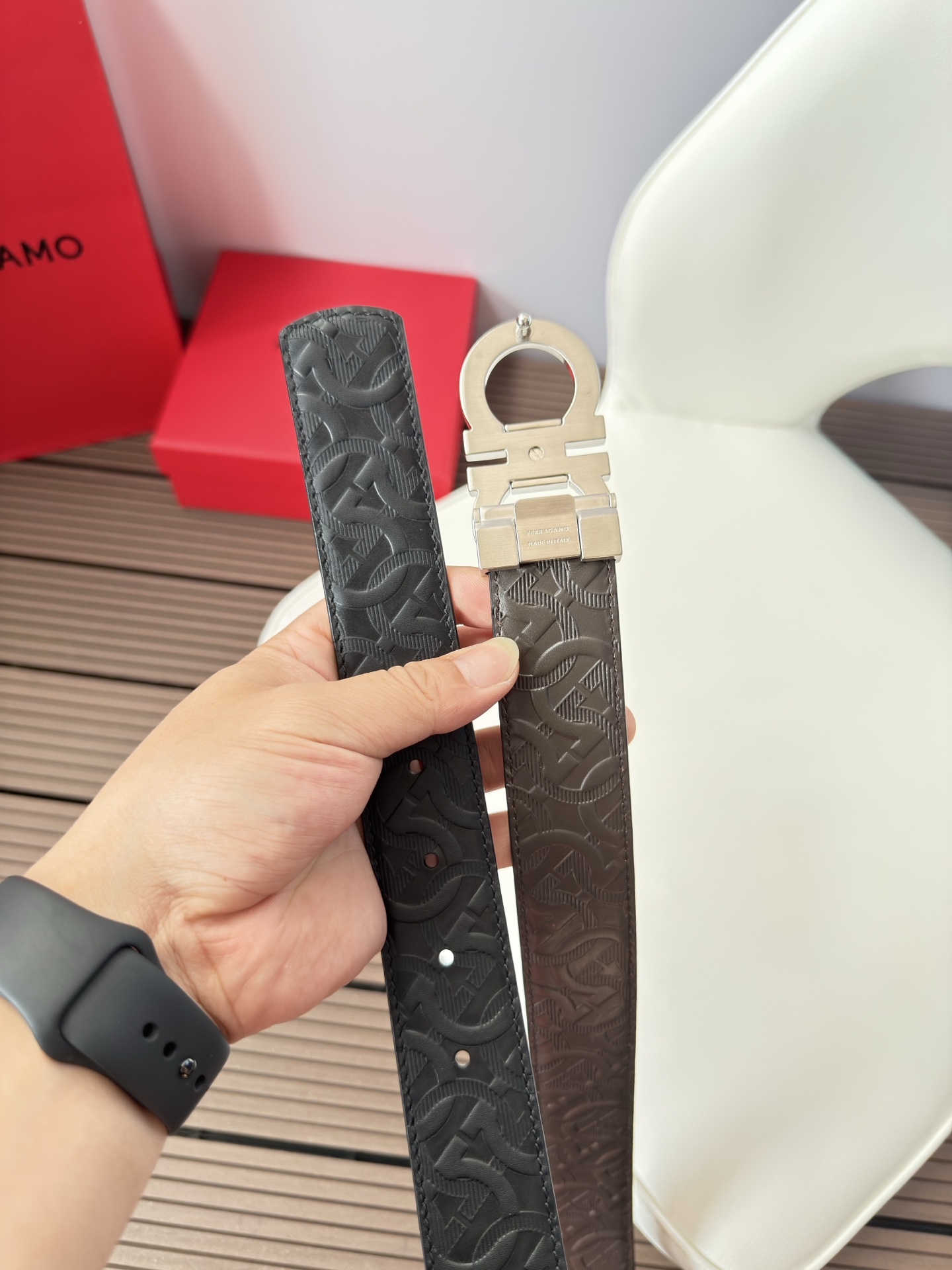 菲拉格慕3.5cm 原厂皮料.精密黄铜五金升级版、正品厂IP电镀！原版搭配、