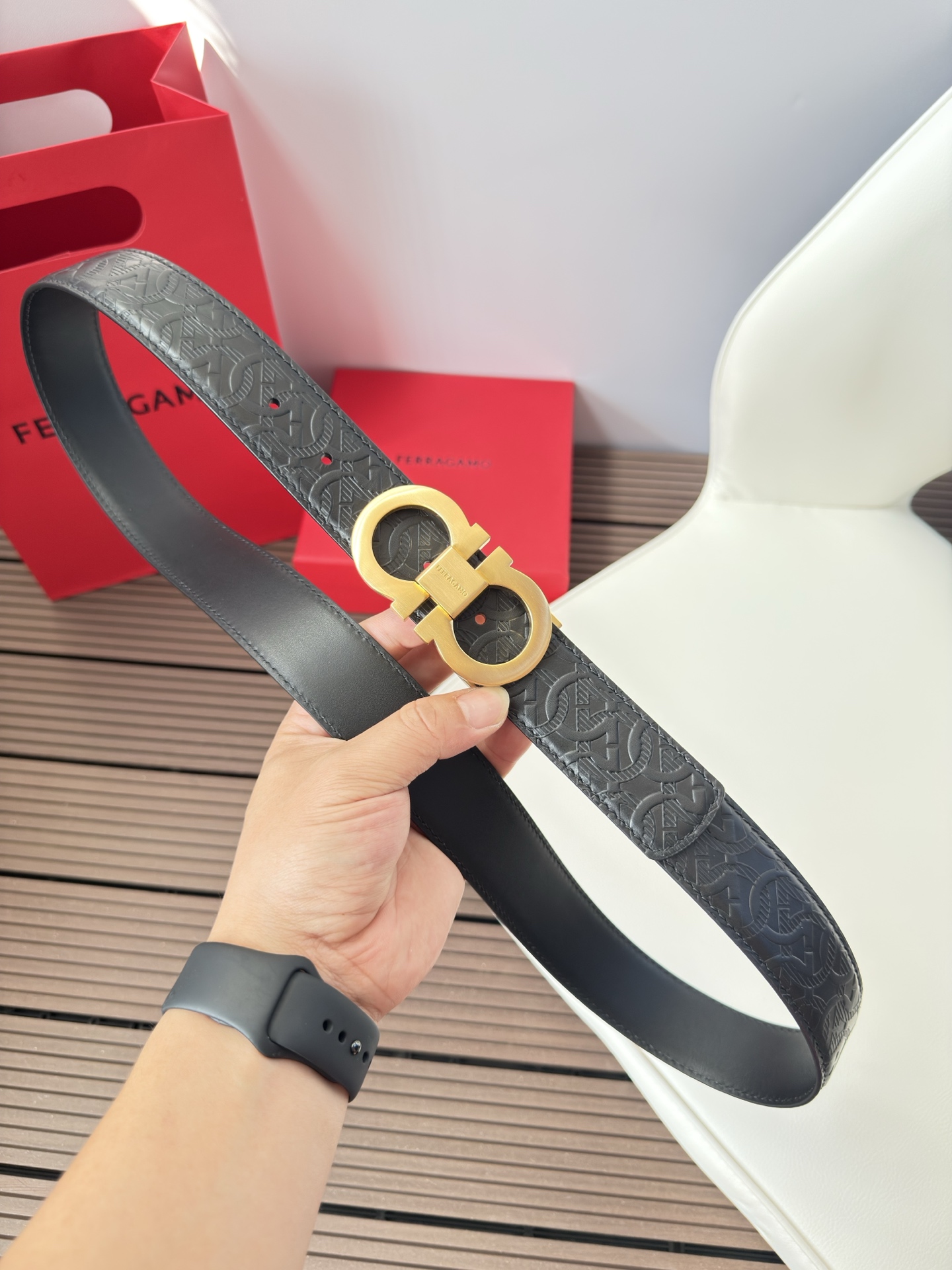 菲拉格慕3.5cm 原厂皮料.精密黄铜五金升级版、正品厂IP电镀！原版搭配、