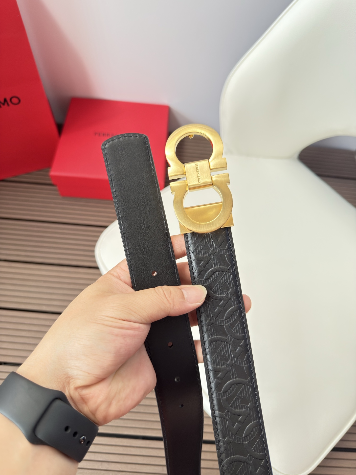 菲拉格慕3.5cm 原厂皮料.精密黄铜五金升级版、正品厂IP电镀！原版搭配、