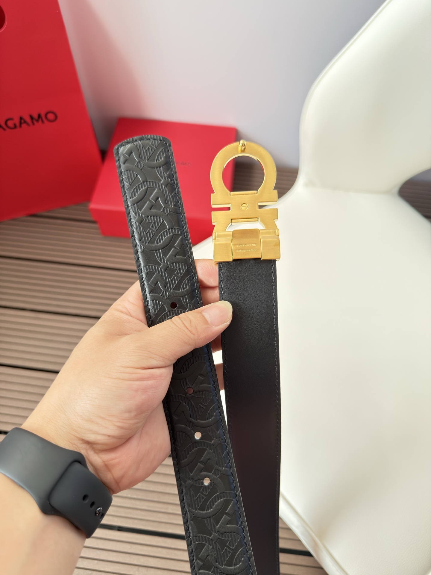 菲拉格慕3.5cm 原厂皮料.精密黄铜五金升级版、正品厂IP电镀！原版搭配、