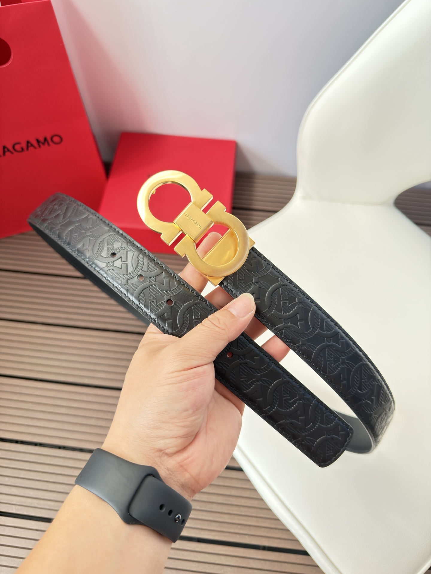 菲拉格慕3.5cm 原厂皮料.精密黄铜五金升级版、正品厂IP电镀！原版搭配、