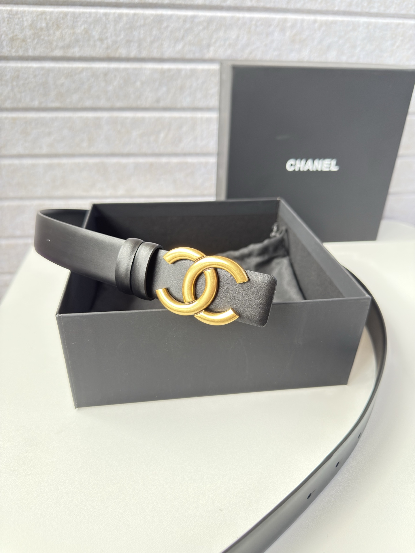 P 3.0cm 香奈儿官网新款，双面头层牛皮皮料，长度：75欧-110欧 铜五金扣原版开模定制