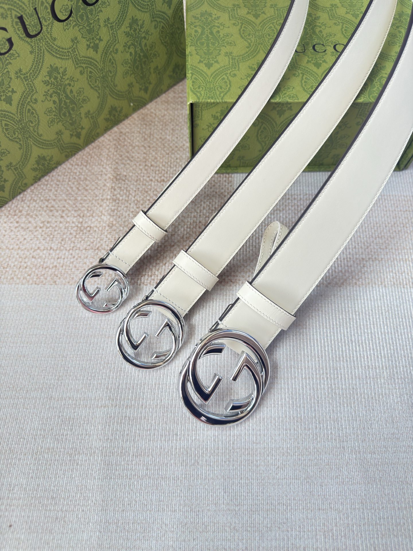 古驰双面小牛皮 搭配精品扣,原产皮料定制，专柜宽度3.0