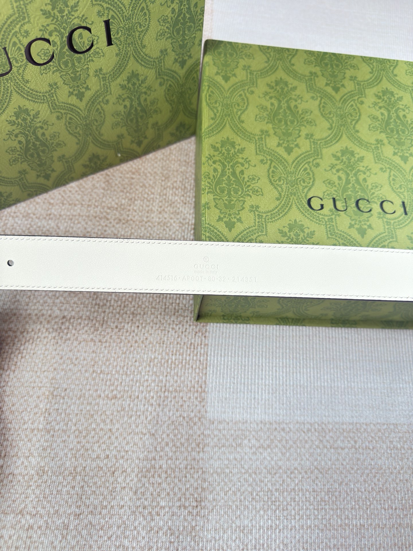 古驰双面小牛皮 搭配精品扣,原产皮料定制，专柜宽度3.0