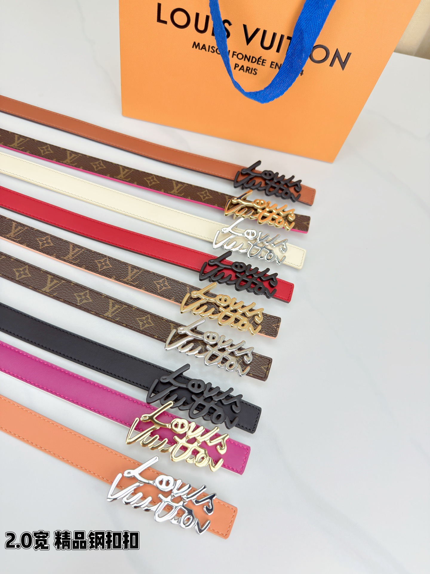 Louis Vuitton Women Thin Leather Belt Multi-Style 