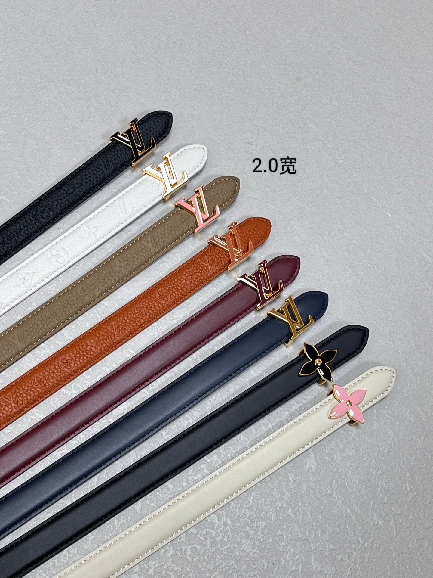 Louis Vuitton Women Thin Leather Belt Multi-Style 
