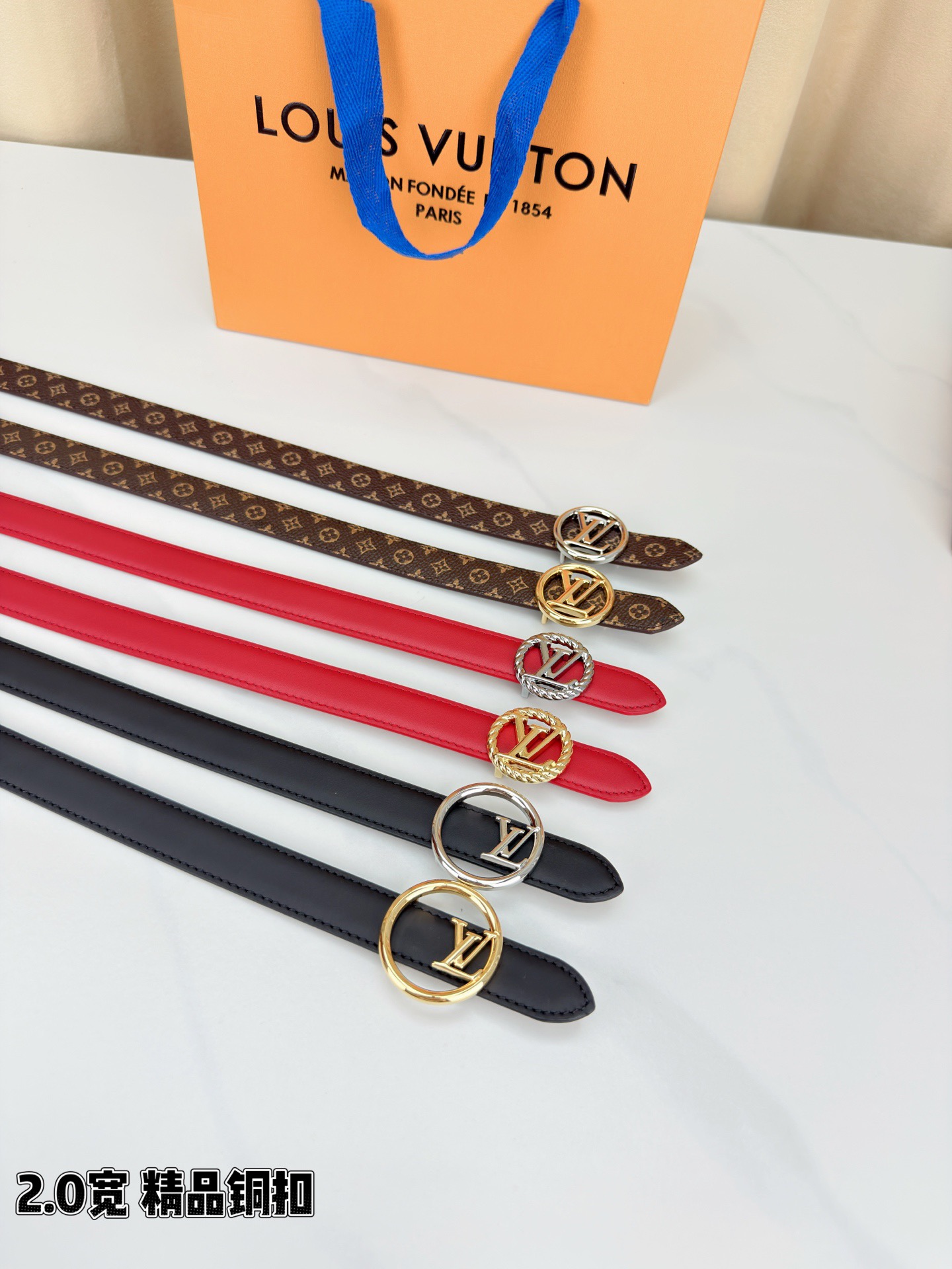 Louis Vuitton Women Thin Leather Belt Multi-Style 