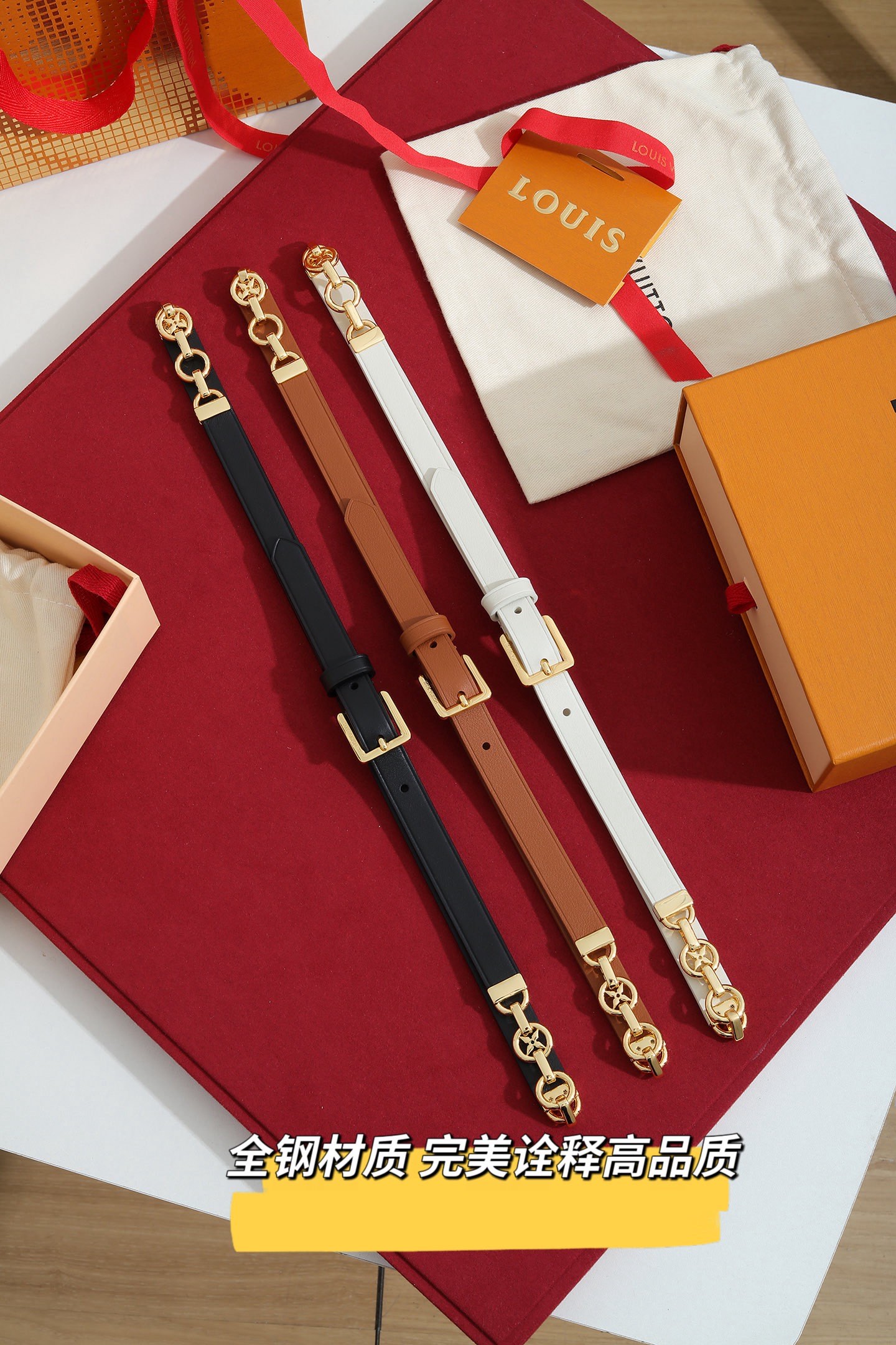 Louis Vuitton Women Thin Leather Belt Multi-Style 