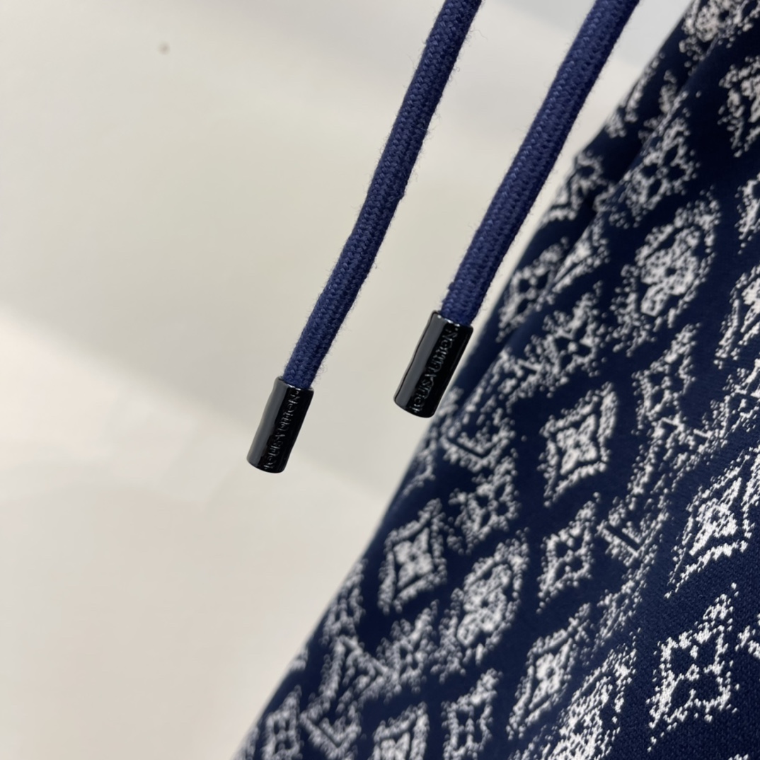 LV 路易23SS秋冬新款连帽提花满印时尚休闲百搭卫衣 9