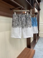 Louis Vuitton Clothing Shorts Black Blue White Cotton Summer Collection Fashion Casual