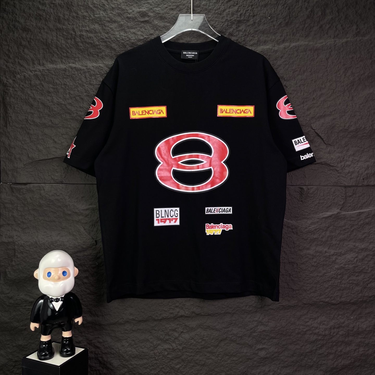 P70 Balenciaga 2026 Nuevo T-Shirt de Trabajo Pesado Material: Algodón Peinado de Doble Hilo de 300g de Versión Alta Tal…