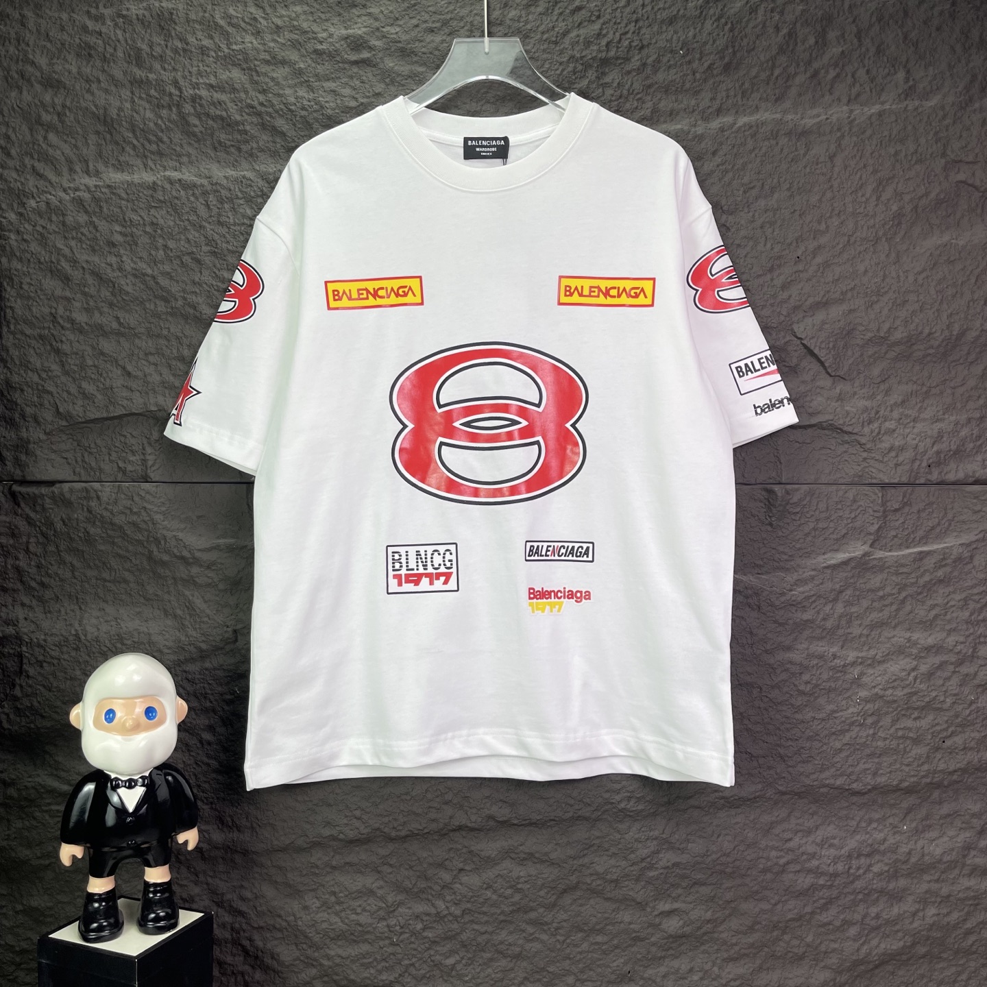 P70 Balenciaga 2026 Nuevo T-Shirt de Trabajo Pesado Material: Algodón Peinado de Doble Hilo de 300g de Versión Alta Tal…