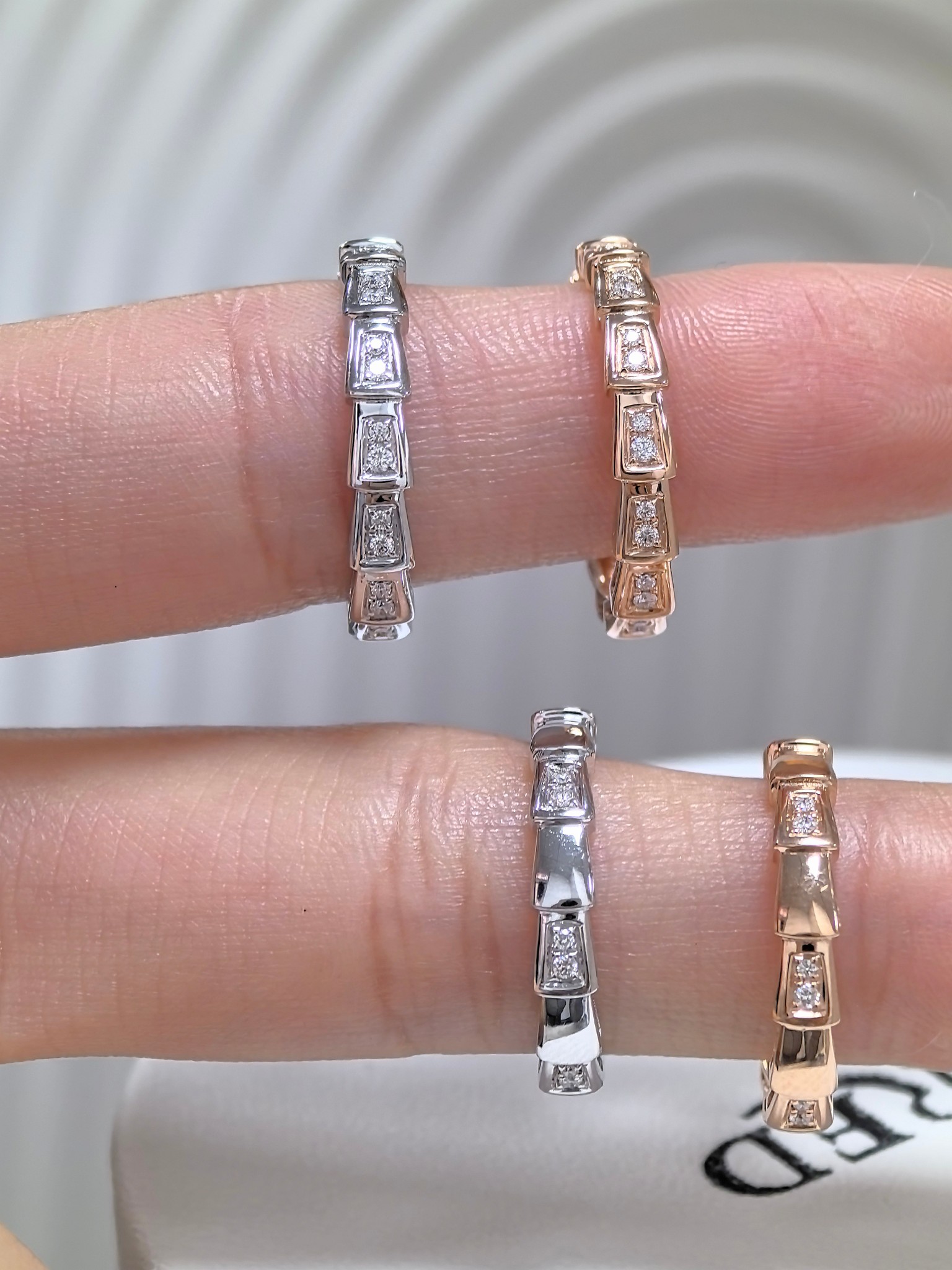 BVLGARI Narrow Pavé Diamond Ring - Comprehensive 5