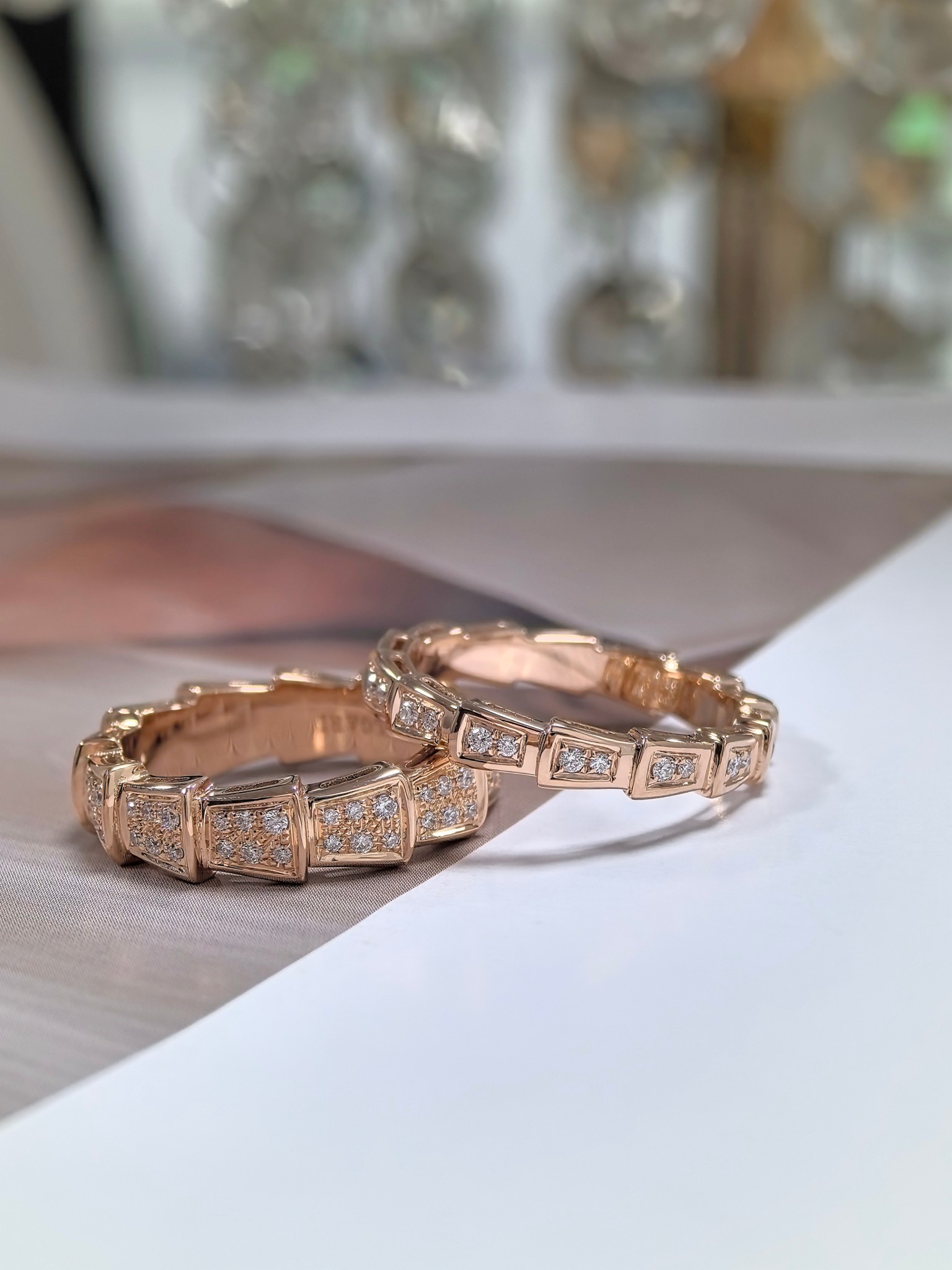 BVLGARI Narrow Pavé Diamond Ring - Comprehensive 3