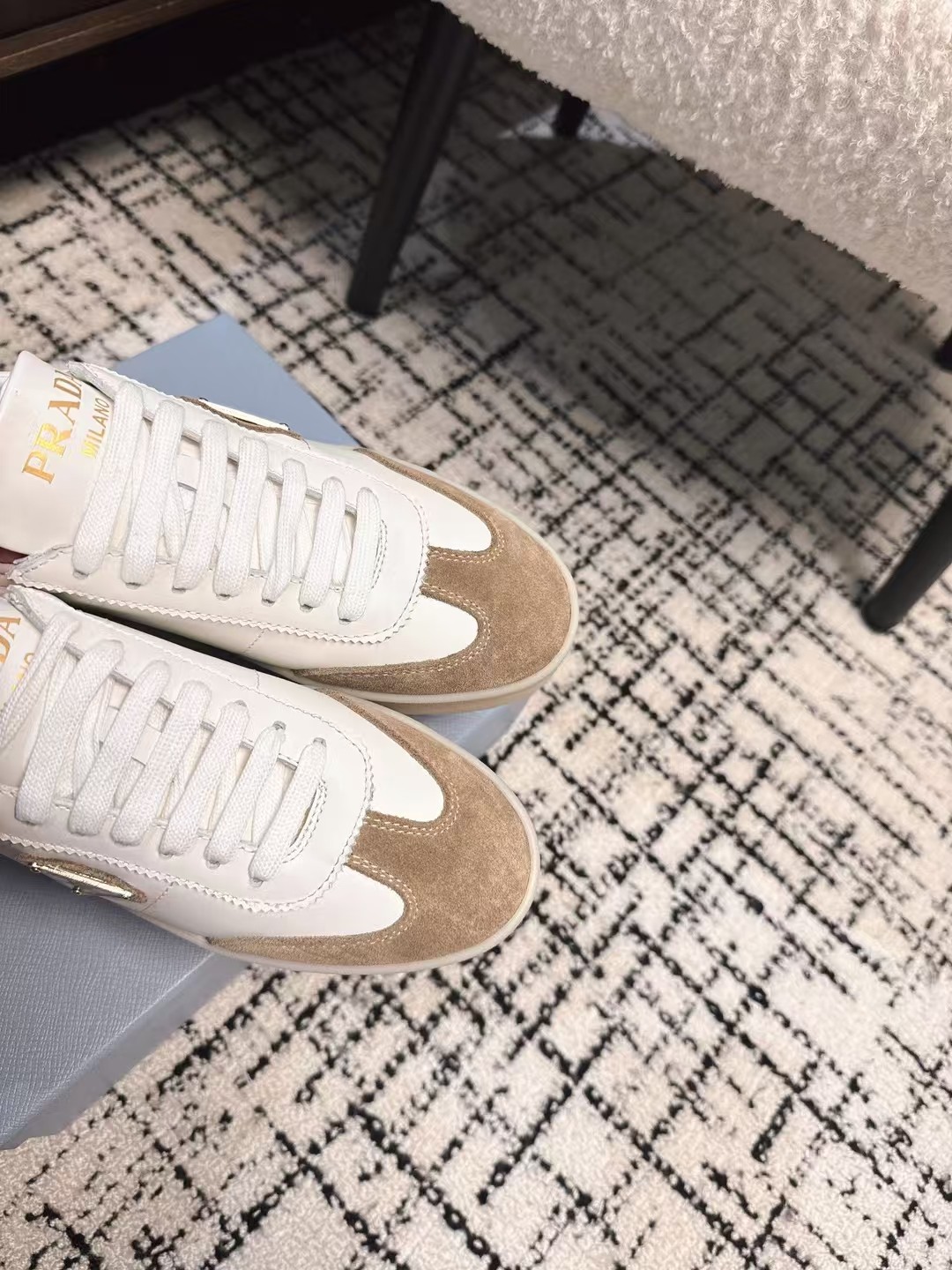 Prada Women's 25SS Runway Sneakers - Leather & Suede, Thick Sole 8 a1740230684757 0371