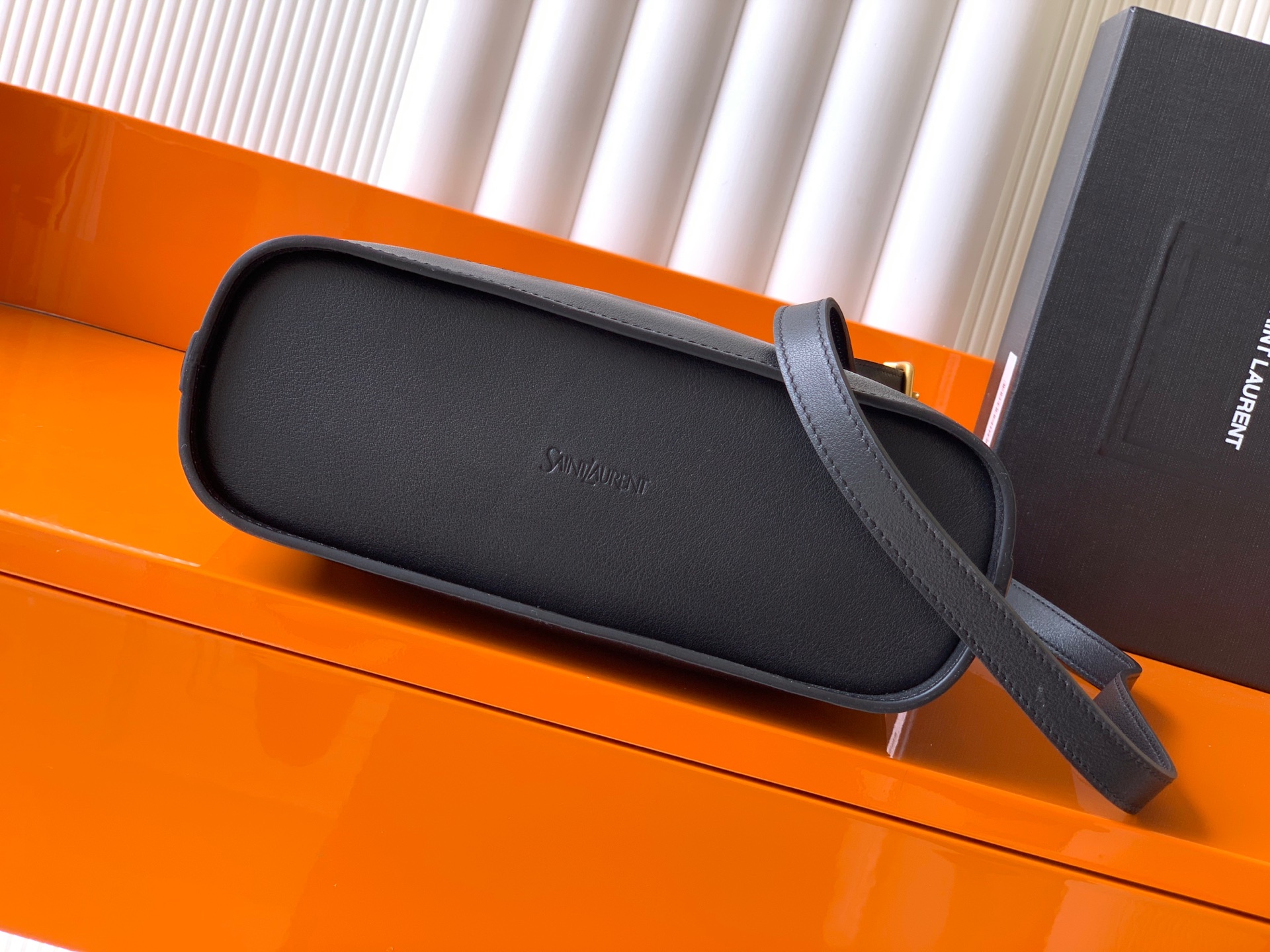 Yブランド ブラックラムレザー ビジネスバッグ 秋冬限定