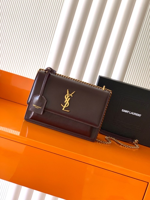 Yves Saint Laurent Sunset 22cm Zinfandel Leather Shoulder Bag 1 Yves Saint Laurent Sunset 22cm Zinfandel Leather Shoulder Bag