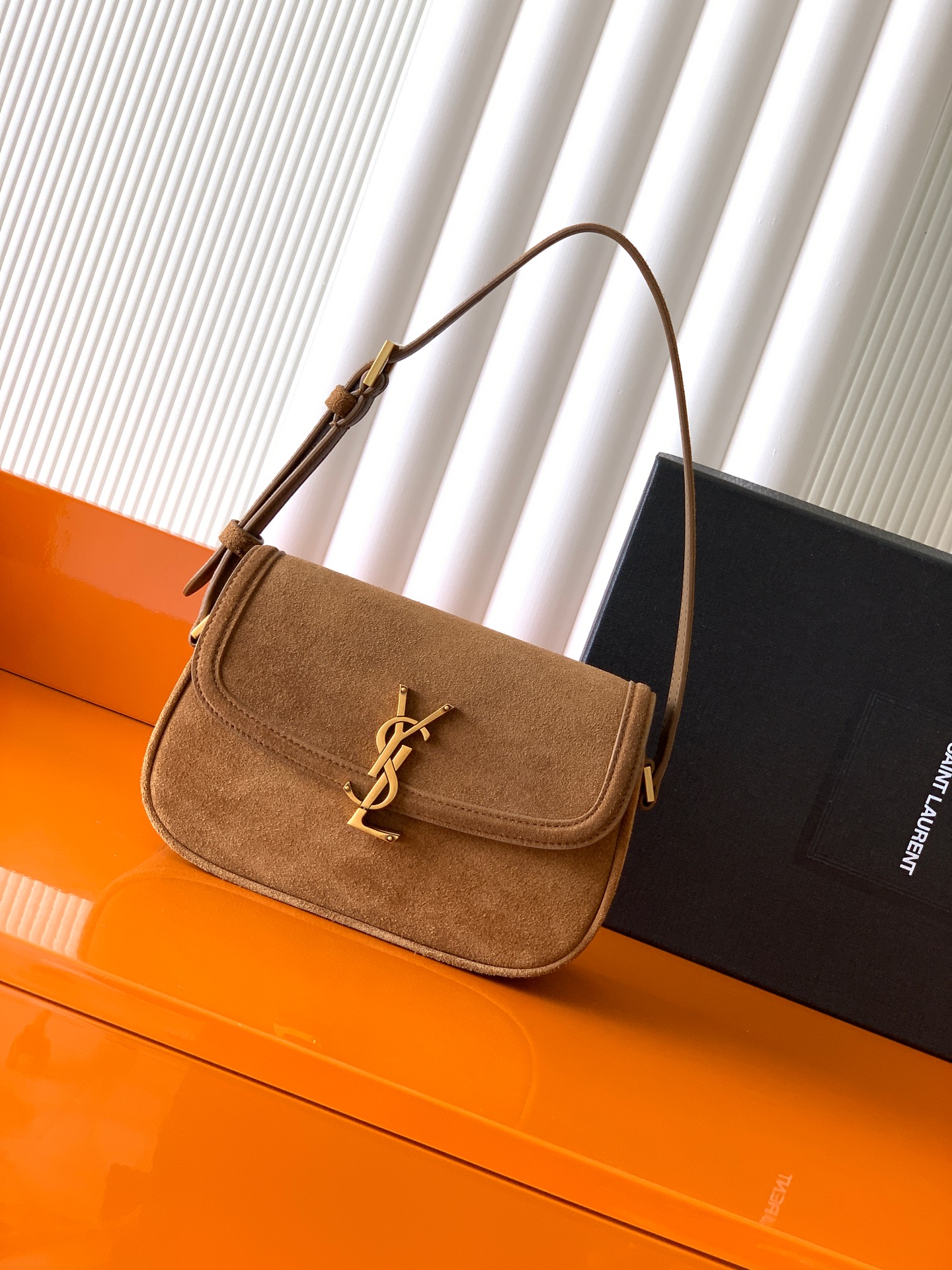 Saint Laurent 小号 YSL/圣罗兰 女士SOLFERINO小号BOX皮革手袋