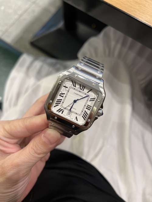 Cartier Santos de Cartier Automatic Silver Stainless Steel Men's Watch 40mm 1 Cartier Santos de Cartier Automatic Silver Stainless Steel Men's Watch 40mm