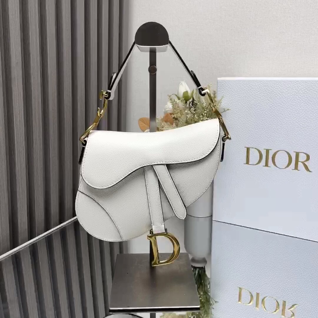 Bolso silla de montar blanco pequeño
