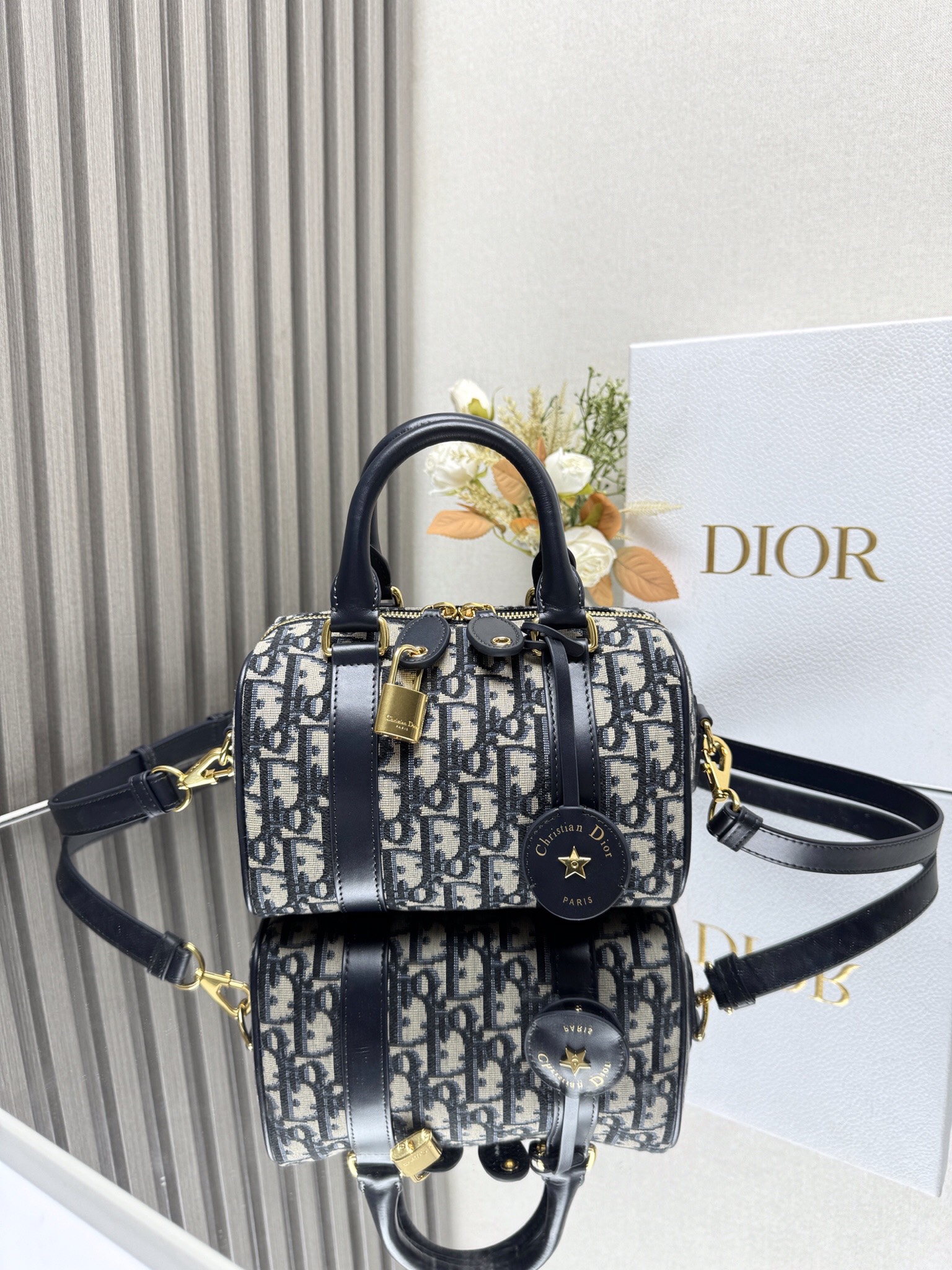 Dior Bolsos de mano Falso de alta calidad
 Azul Oro Colección invierno Oblique