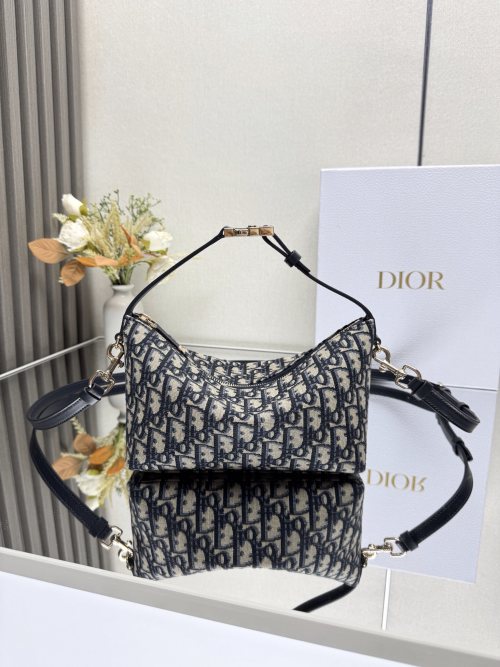 Dior Embroidery Oblique Natural Color Series Lunch Box Bag - 22*13*9.5cm 1 Dior Embroidery Oblique Natural Color Series Lunch Box Bag - 22*13*9.5cm