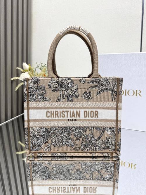 Dior Book Tote Bag, Small Size, Embroidered Canvas, Palm Tree Pattern 1 Dior Book Tote Bag, Small Size, Embroidered Canvas, Palm Tree Pattern