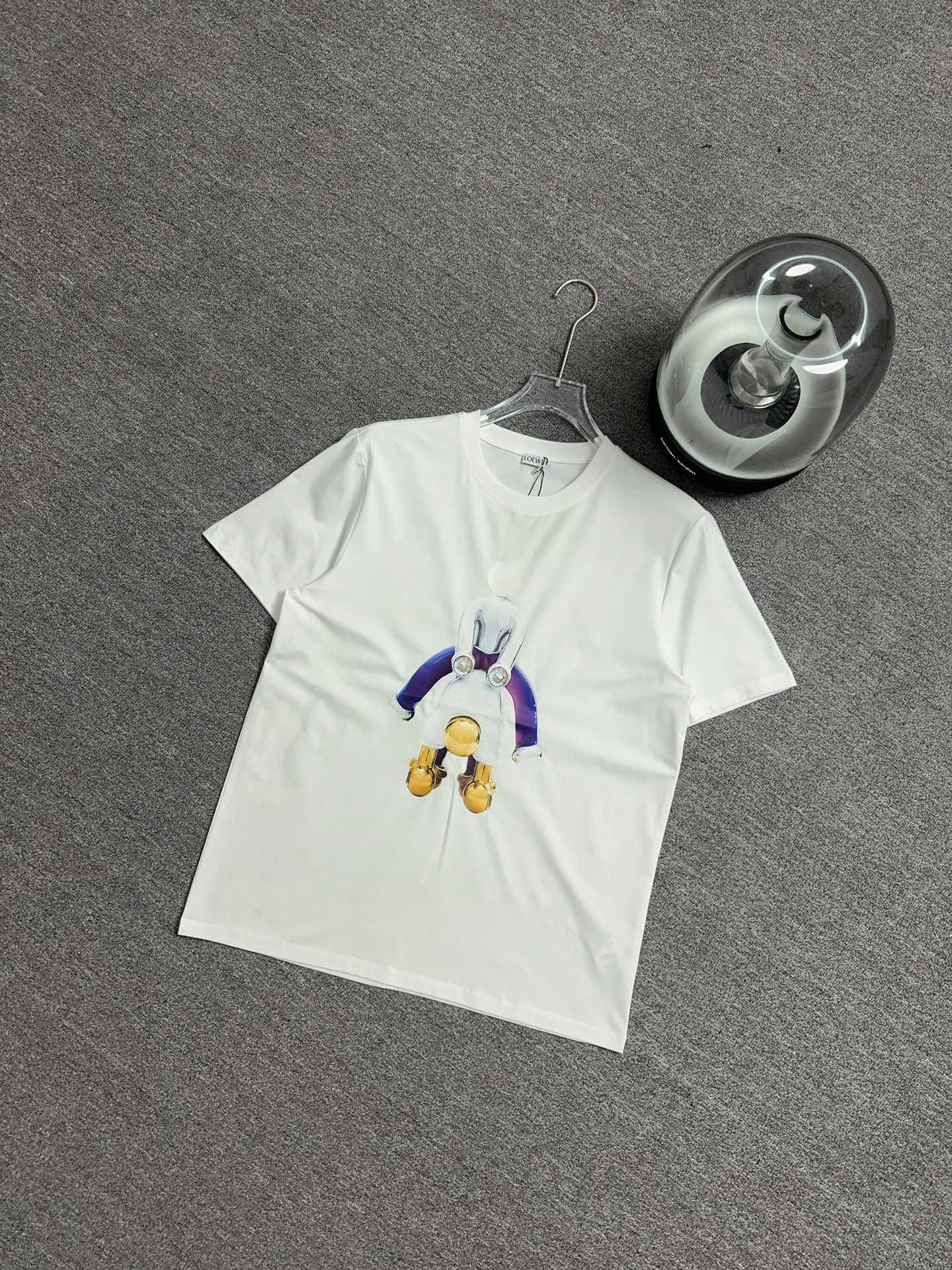 Loewe Printed Cotton T-Shirt | Short Sleeve Crew Neck Tee 3 i1735023093 7074 0