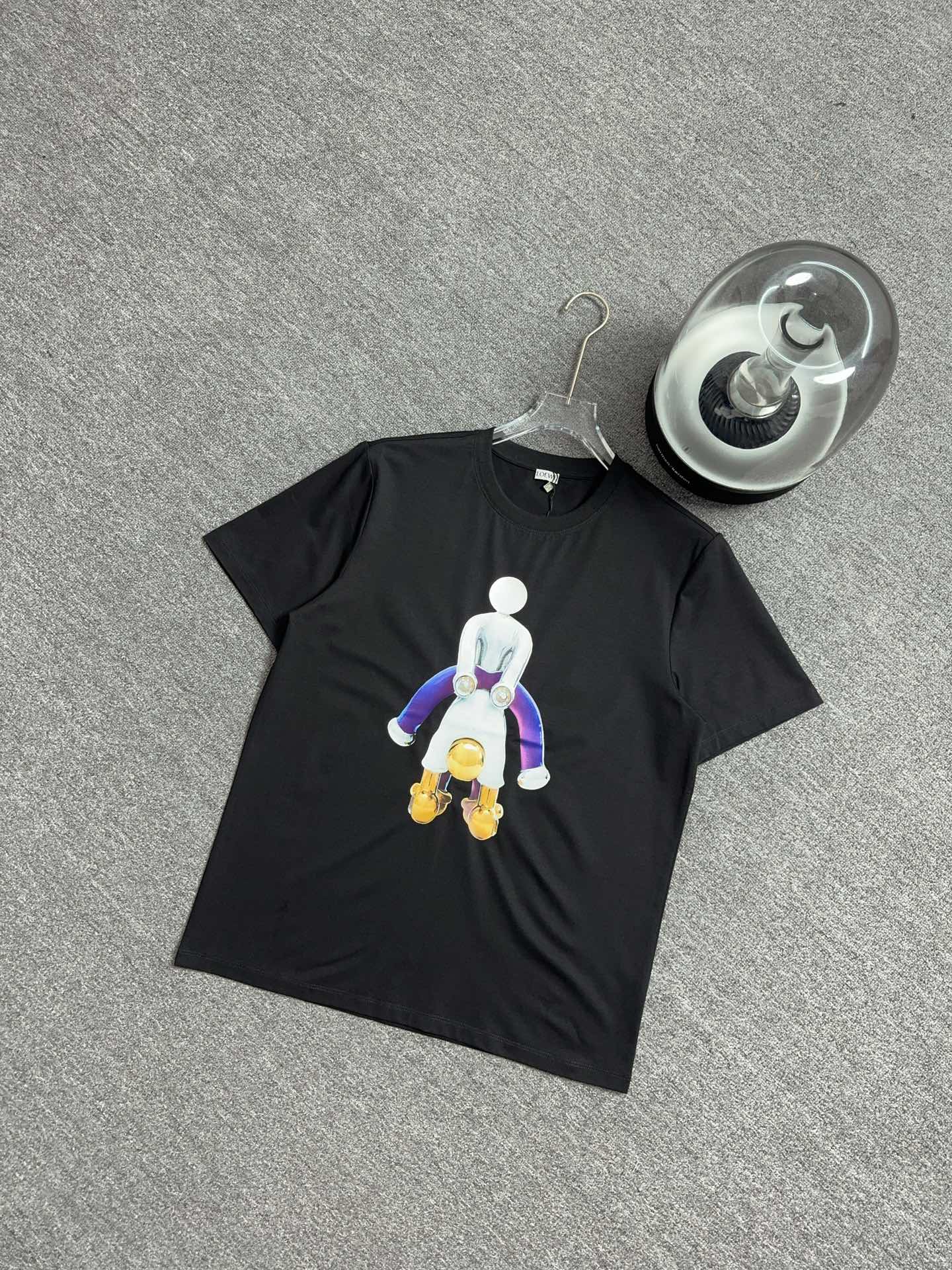 Loewe Printed Cotton T-Shirt | Short Sleeve Crew Neck Tee 8 i1735023093 8323 2