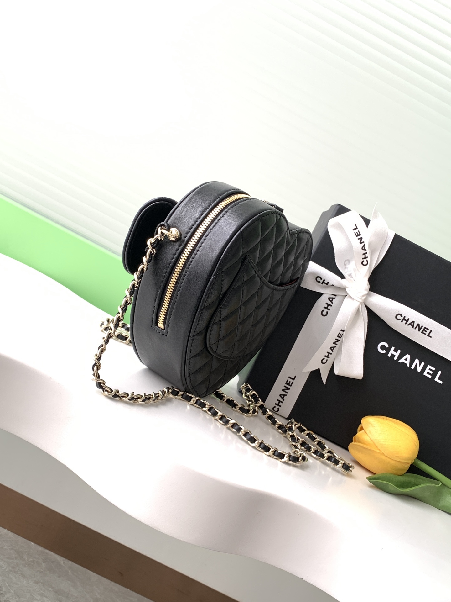 Chanel 22cc Spring Summer Heart Shape Black Quilted Leather Shoulder Bag 2 i1734243785 7590 2